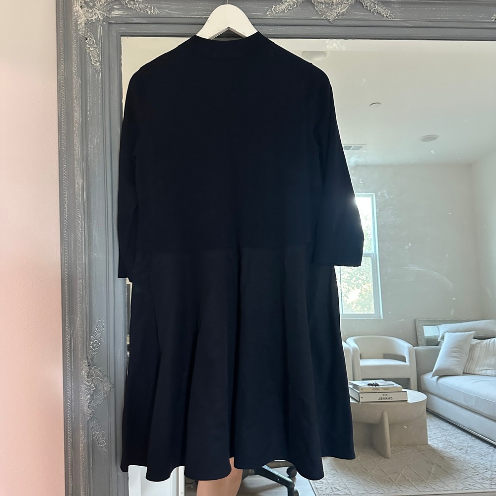 COS Long Sleeve Knitted Sweater Dress With Woven Skirt A-Line Minimalist Small - Picture 9 of 12